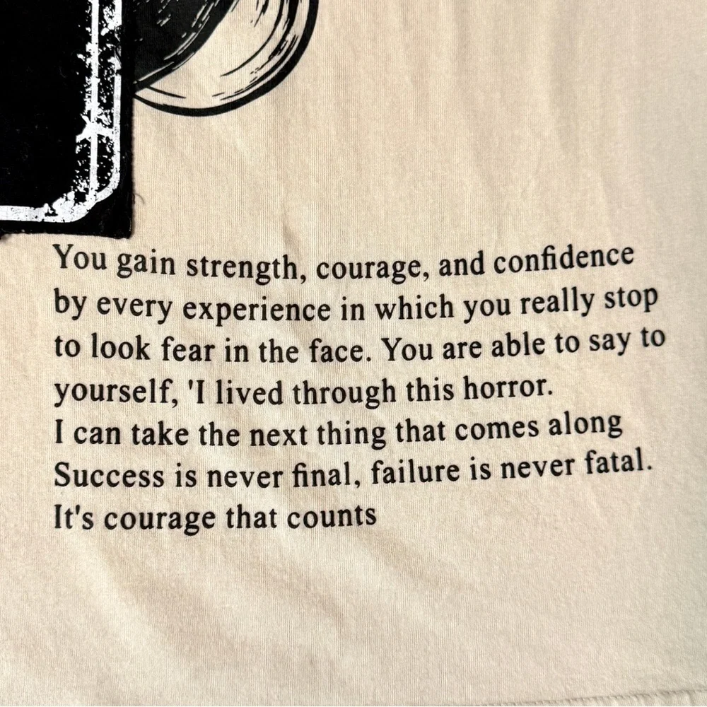 Men's Graphic Tee Seven Souls Motivational T-Shirt Victory Challenge Courage